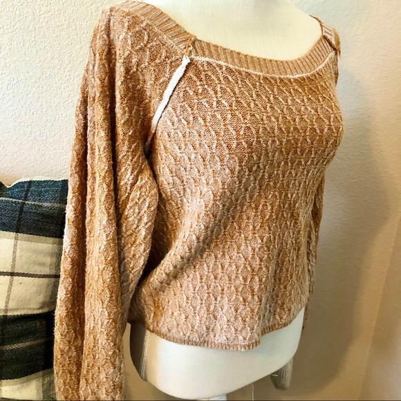 Free people Olivia Pullover toast knit large - Picture 4 of 10